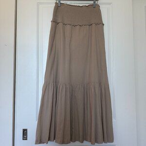 Women Long Lightweight Layered Skirt